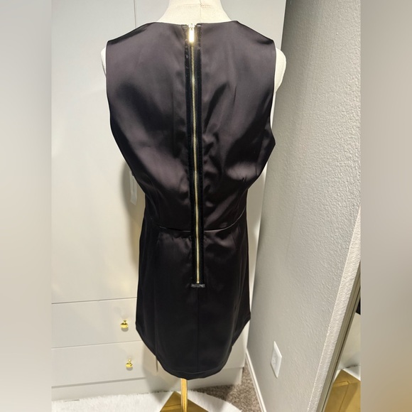 By Anthropologie Dark Brown Sleeveless Square Neck Mini Dress | NWT | Size 10 - Picture 8 of 15